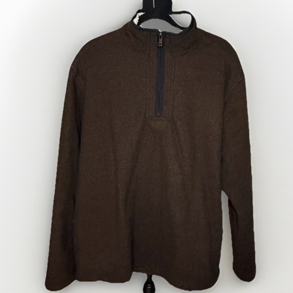 Orvis Other - Orvis Men’s XL Brown Quarter Zip Fleece Lined Pullover